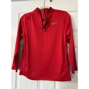Champion Red 1/4 Zip Ole Miss Pullover Youth Large
